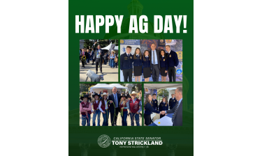 Senator Tony Strickland celebrates California agriculture at the Capitol
