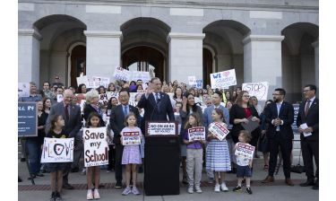 Lawmakers, parents, and advocates rally against anti-student bill