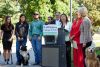 Senator Janet Nguyen with advocates and members of  the California State Legislature at her press conference this morning.  Click here for a high-resolution photo. 